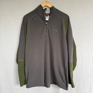 The North Face Green & Charcoal Quarter-Zip Fleece